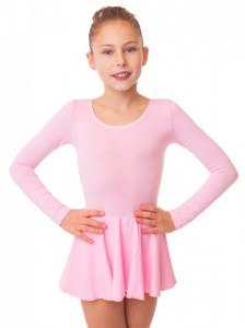 Купальник с юбкой для танцев и гимнастики Motus KKU-002-RS (140-146) розовый